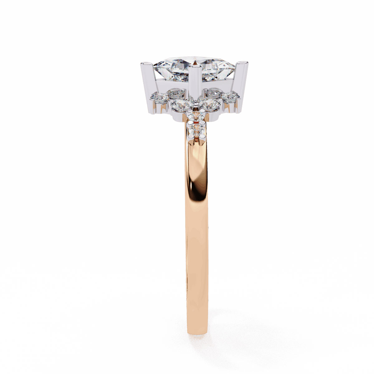 1 Carat Princess Refined Everyday Look Ring in Moissanite | House of Estara