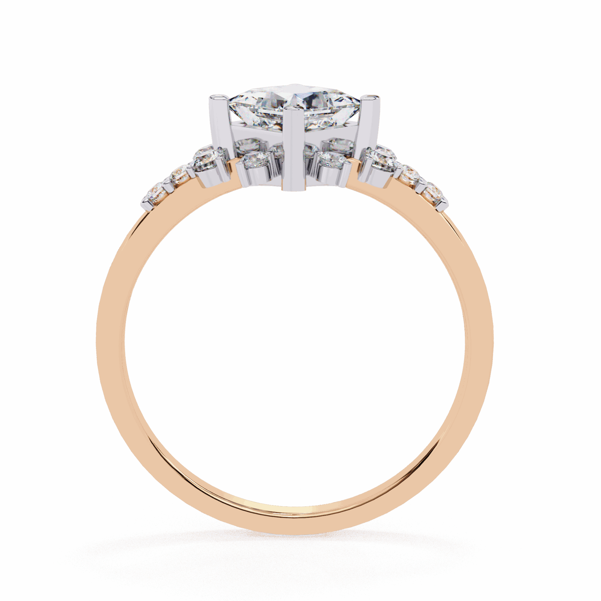 1 Carat Princess Refined Everyday Look Ring in Moissanite | House of Estara