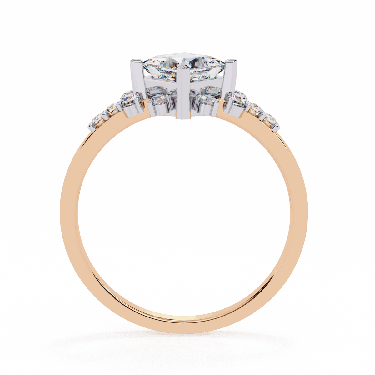 1 Carat Princess Refined Everyday Look Ring in Moissanite | House of Estara