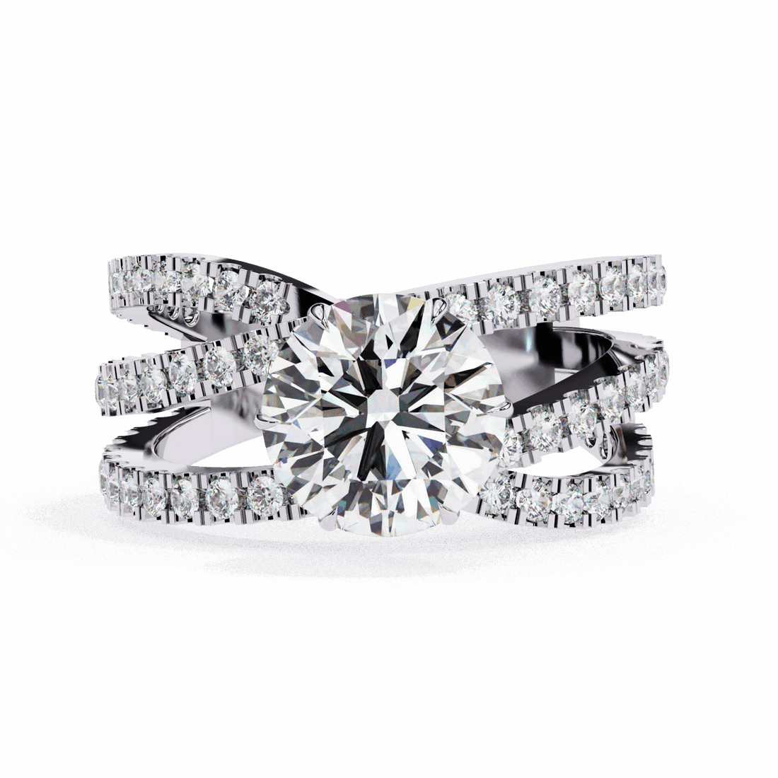 1.75 Carat Round Subtle Shine Ring in Moissanite | House of Estara
