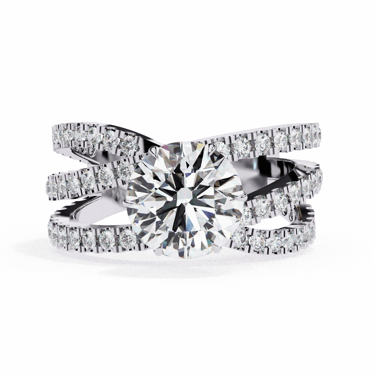 1.75 Carat Round Subtle Shine Ring in Moissanite | House of Estara