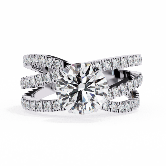 1.75 Carat Round Subtle Shine Ring in Moissanite | House of Estara