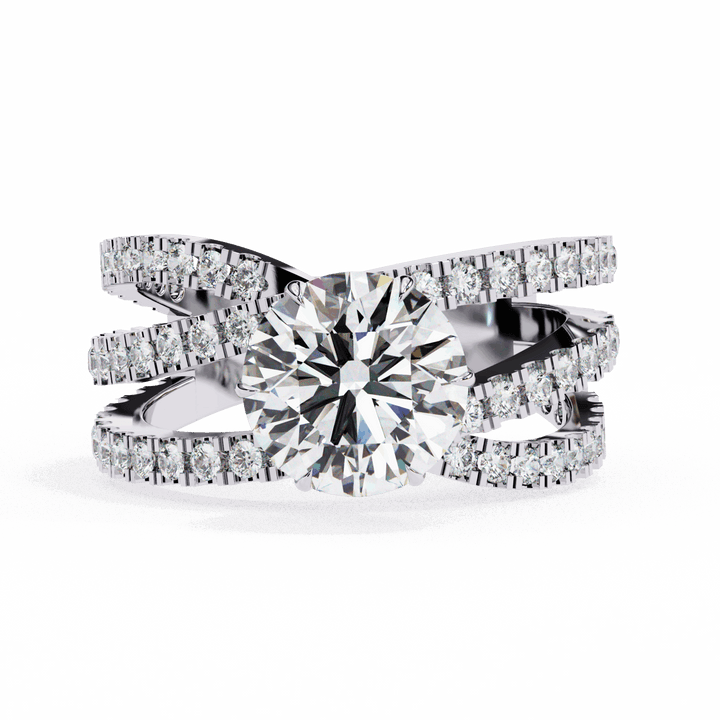 1.75 Carat Round Subtle Shine Ring in Moissanite | House of Estara