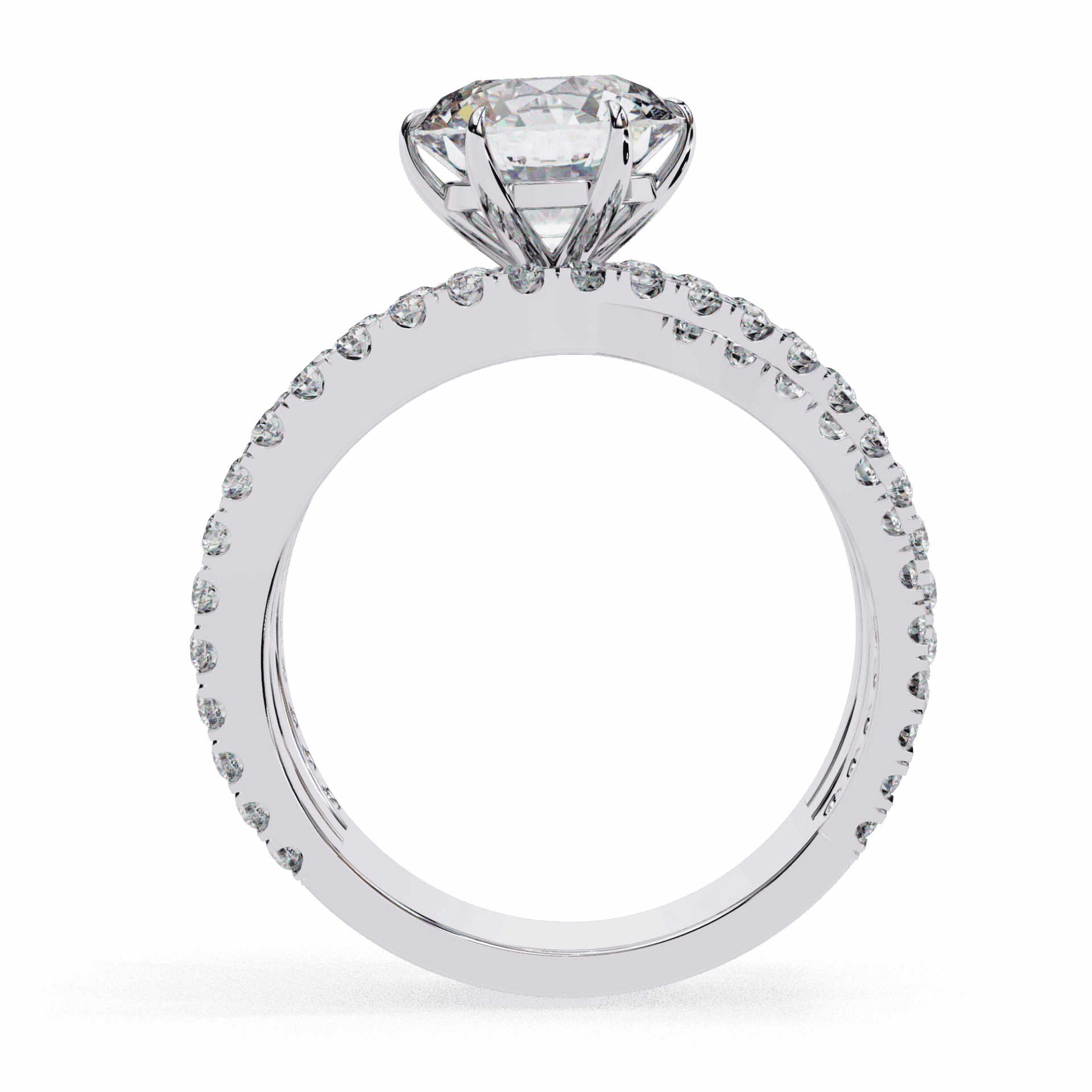 1.75 Carat Round Subtle Shine Ring in Moissanite | House of Estara