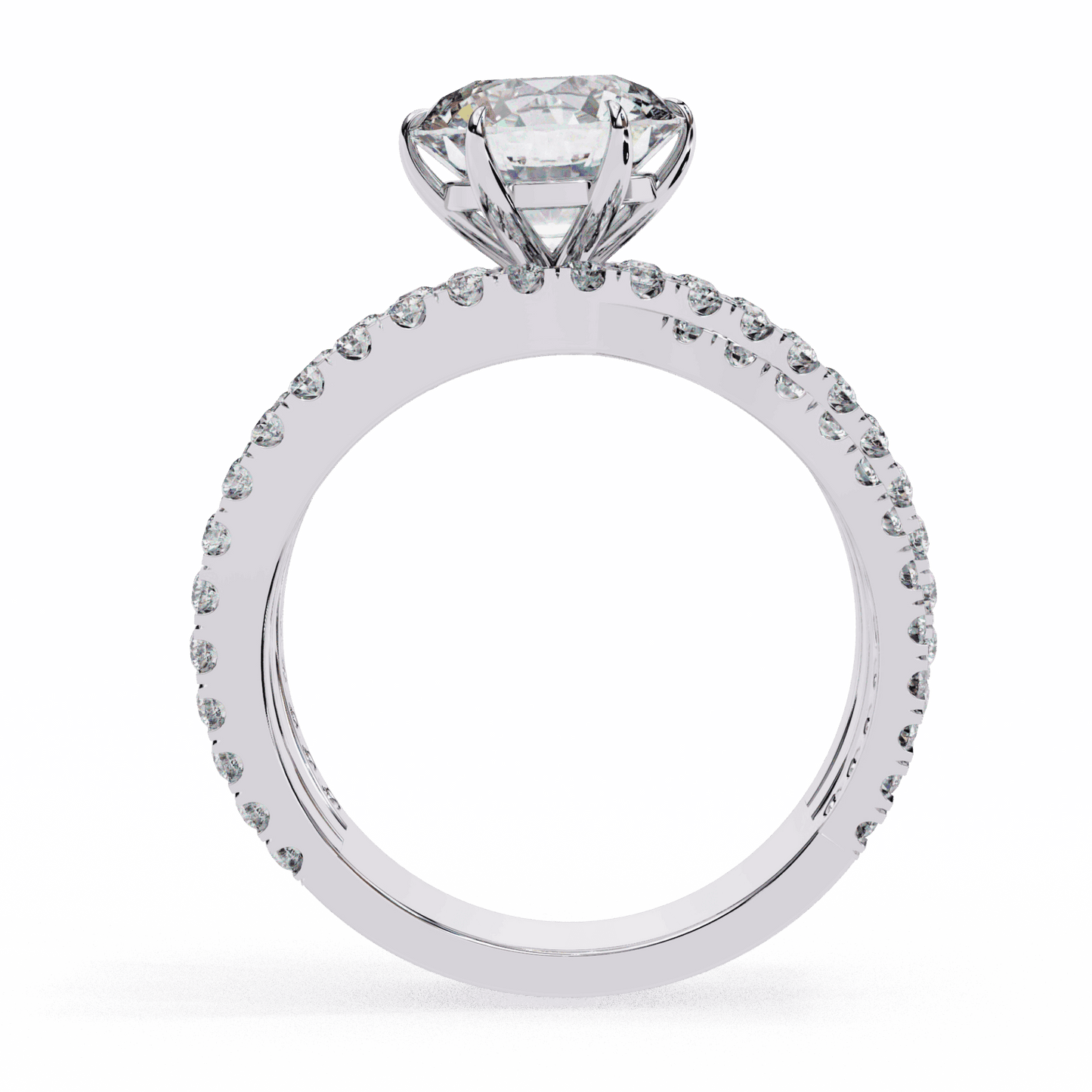 1.75 Carat Round Subtle Shine Ring in Moissanite | House of Estara