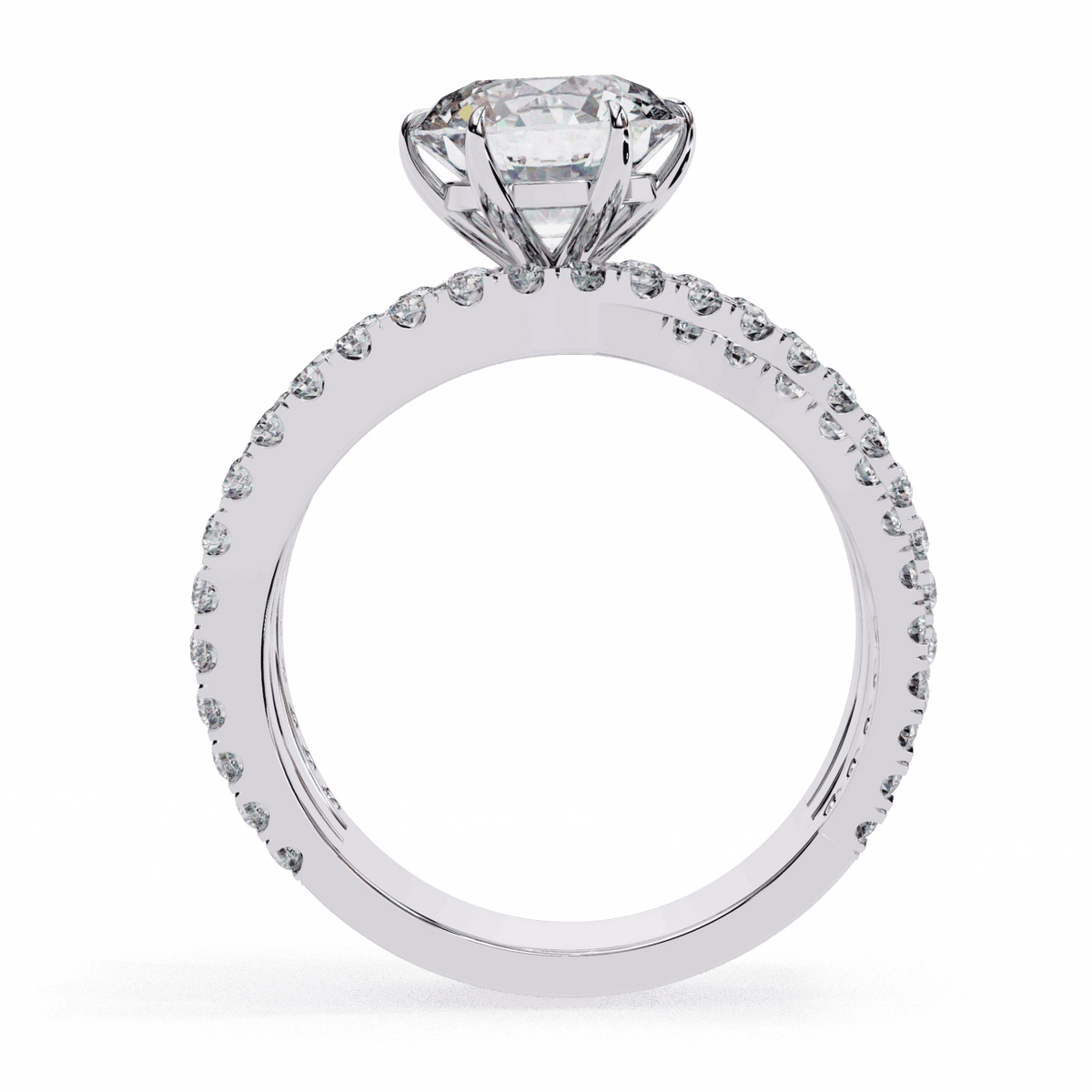 1.75 Carat Round Subtle Shine Ring in Moissanite | House of Estara