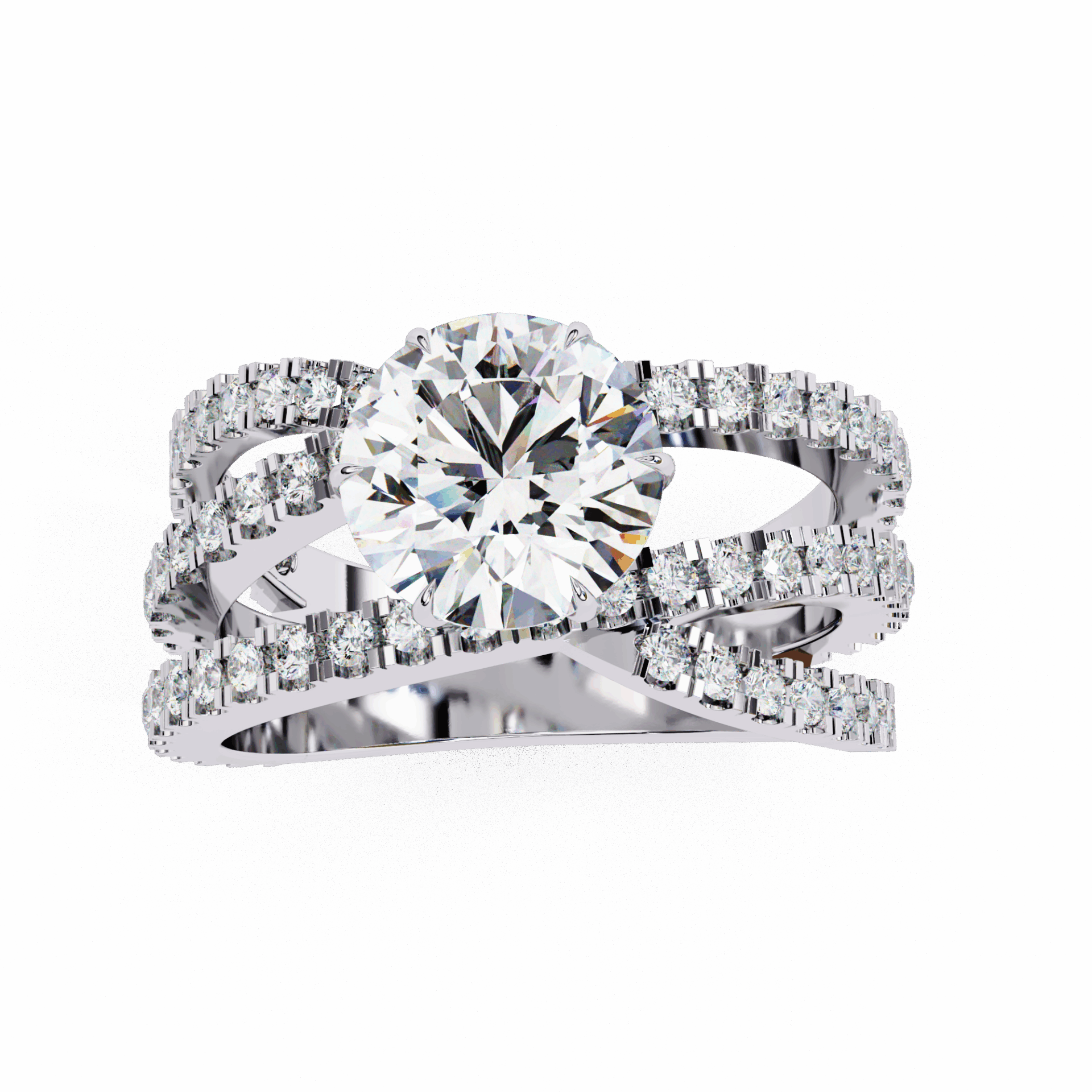 1.75 Carat Round Subtle Shine Ring in Moissanite | House of Estara