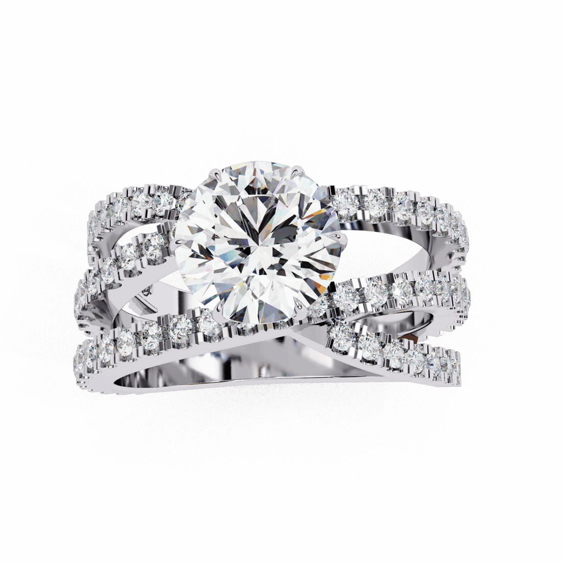 1.75 Carat Round Subtle Shine Ring in Moissanite | House of Estara
