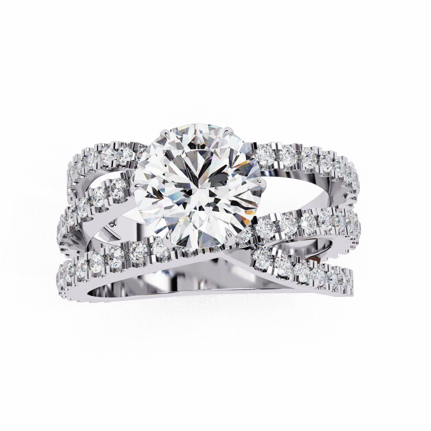 1.75 Carat Round Subtle Shine Ring in Moissanite | House of Estara