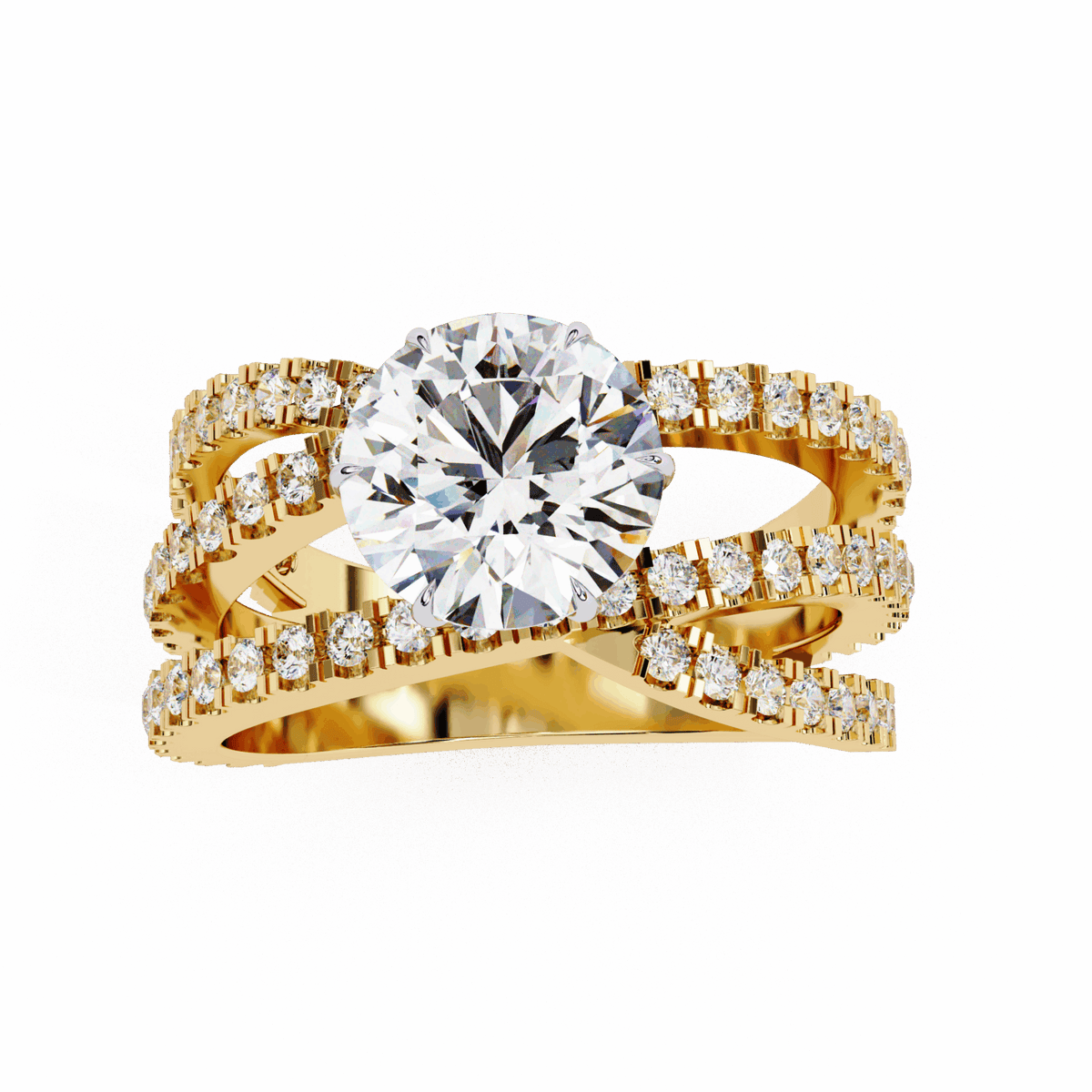 1.75 Carat Round Subtle Shine Ring in Moissanite | House of Estara