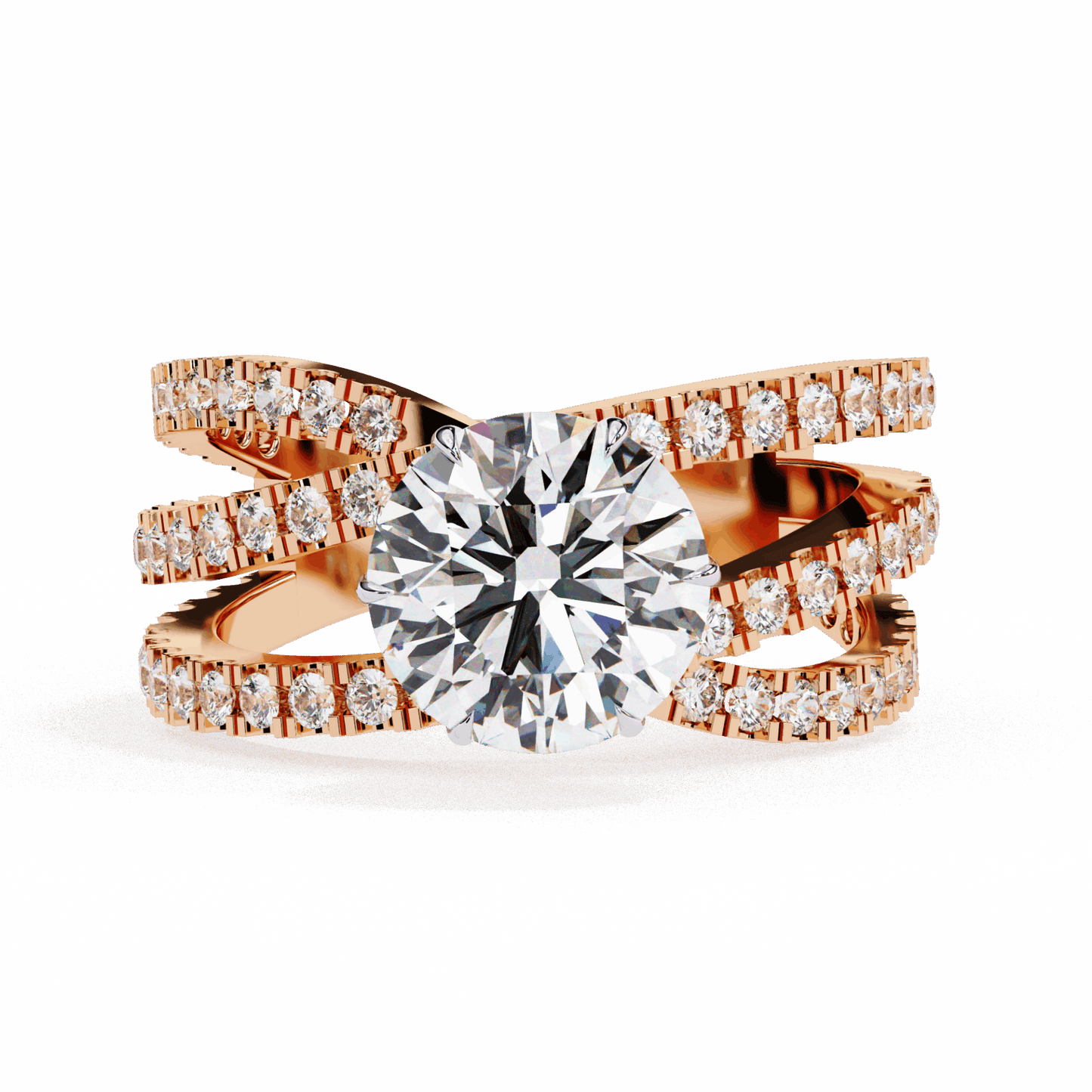 1.75 Carat Round Subtle Shine Ring in Moissanite | House of Estara