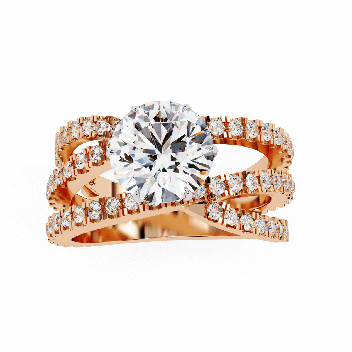 1.75 Carat Round Subtle Shine Ring in Moissanite | House of Estara