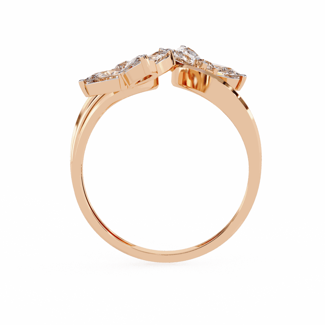 1 Carat Pear and Round Modern Essential Ring in Moissanite | House of Estara