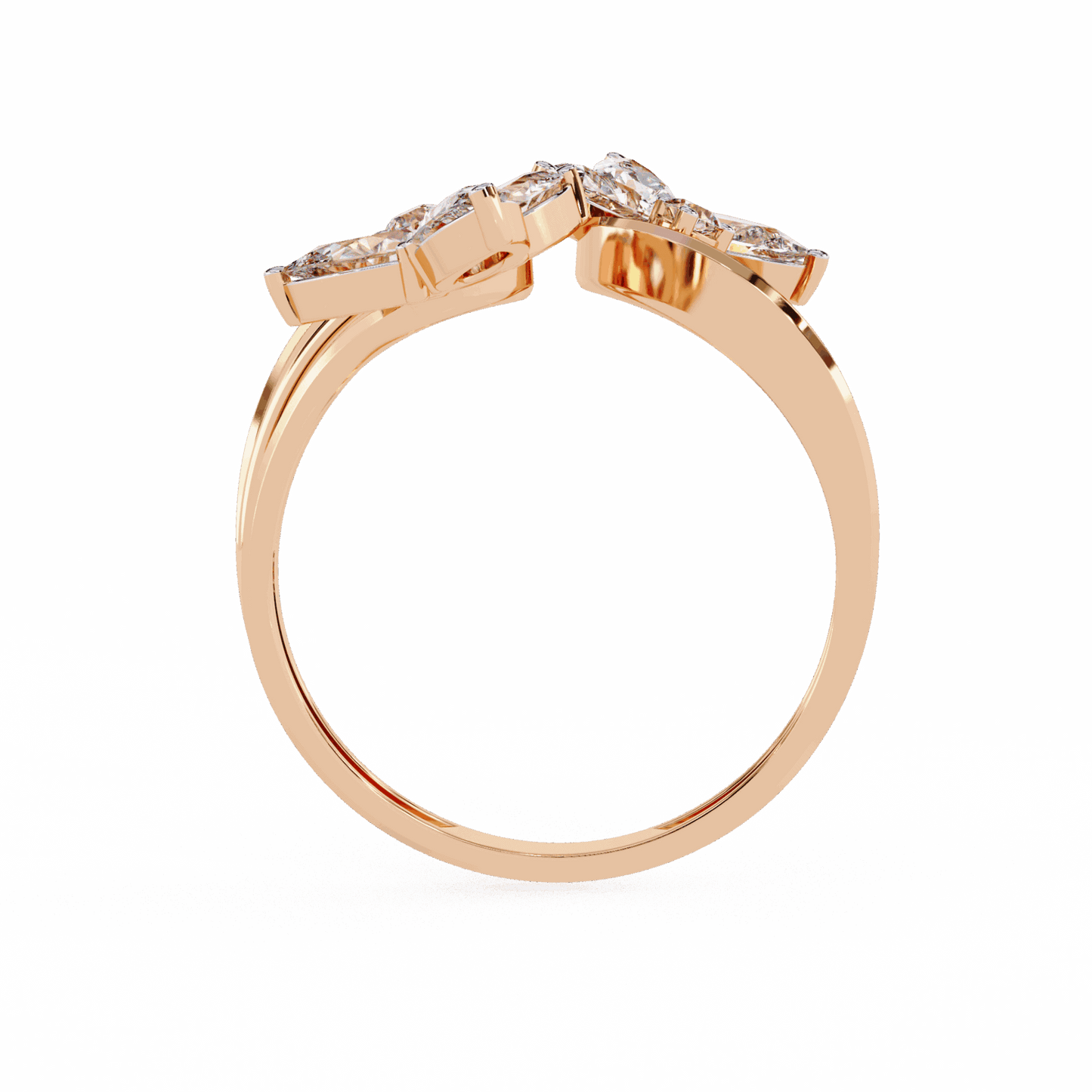 1 Carat Pear and Round Modern Essential Ring in Moissanite | House of Estara