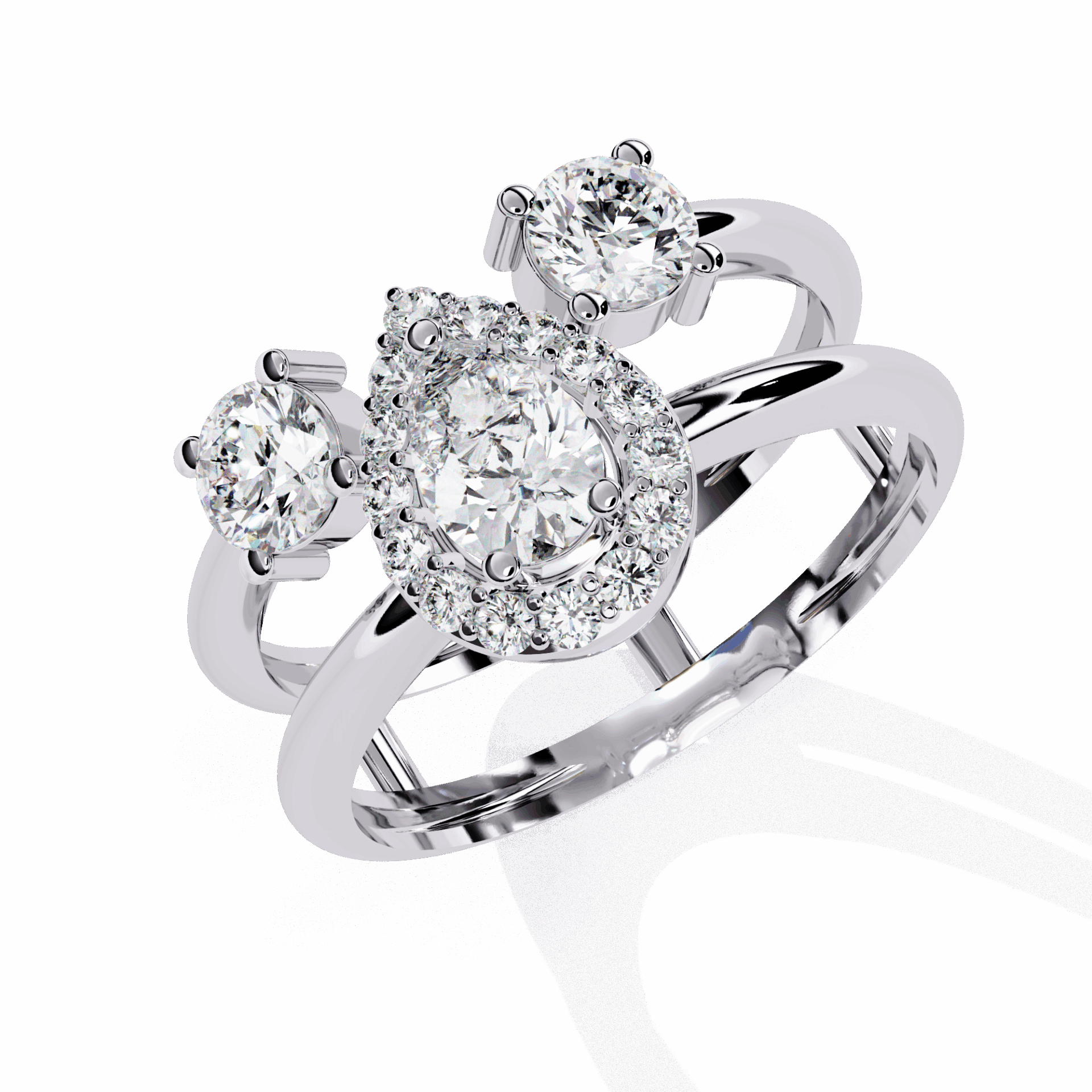 1 Carat Pear Day and Night Ring in Moissanite | House of Estara