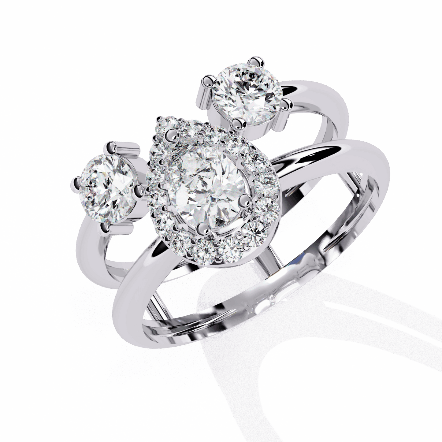 1 Carat Pear Day and Night Ring in Moissanite | House of Estara