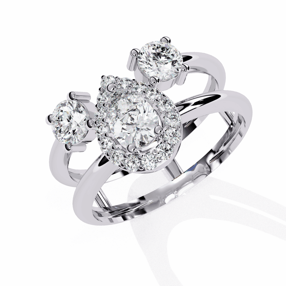 1 Carat Pear Day and Night Ring in Moissanite | House of Estara