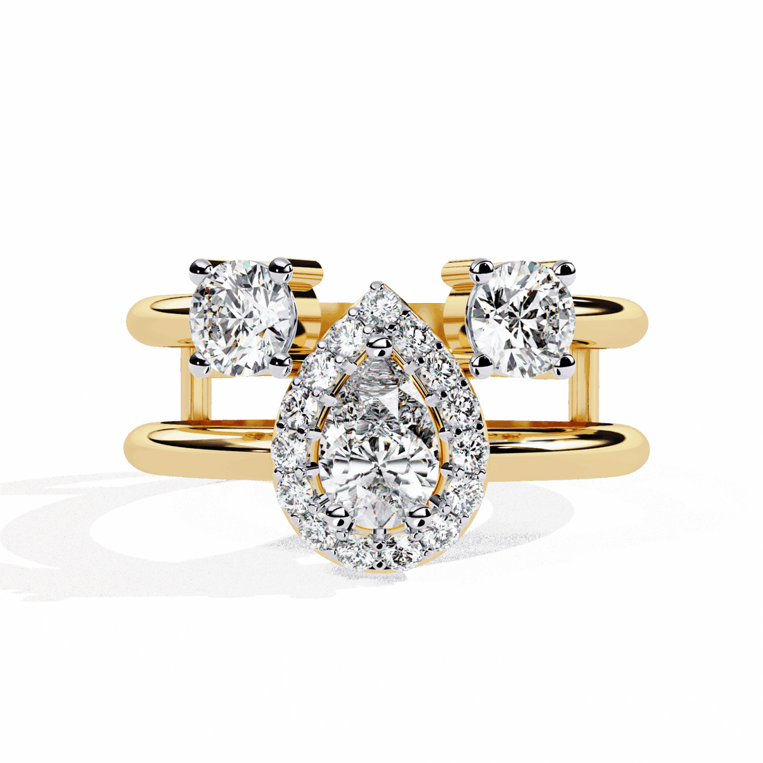 1 Carat Pear Day and Night Ring in Moissanite | House of Estara