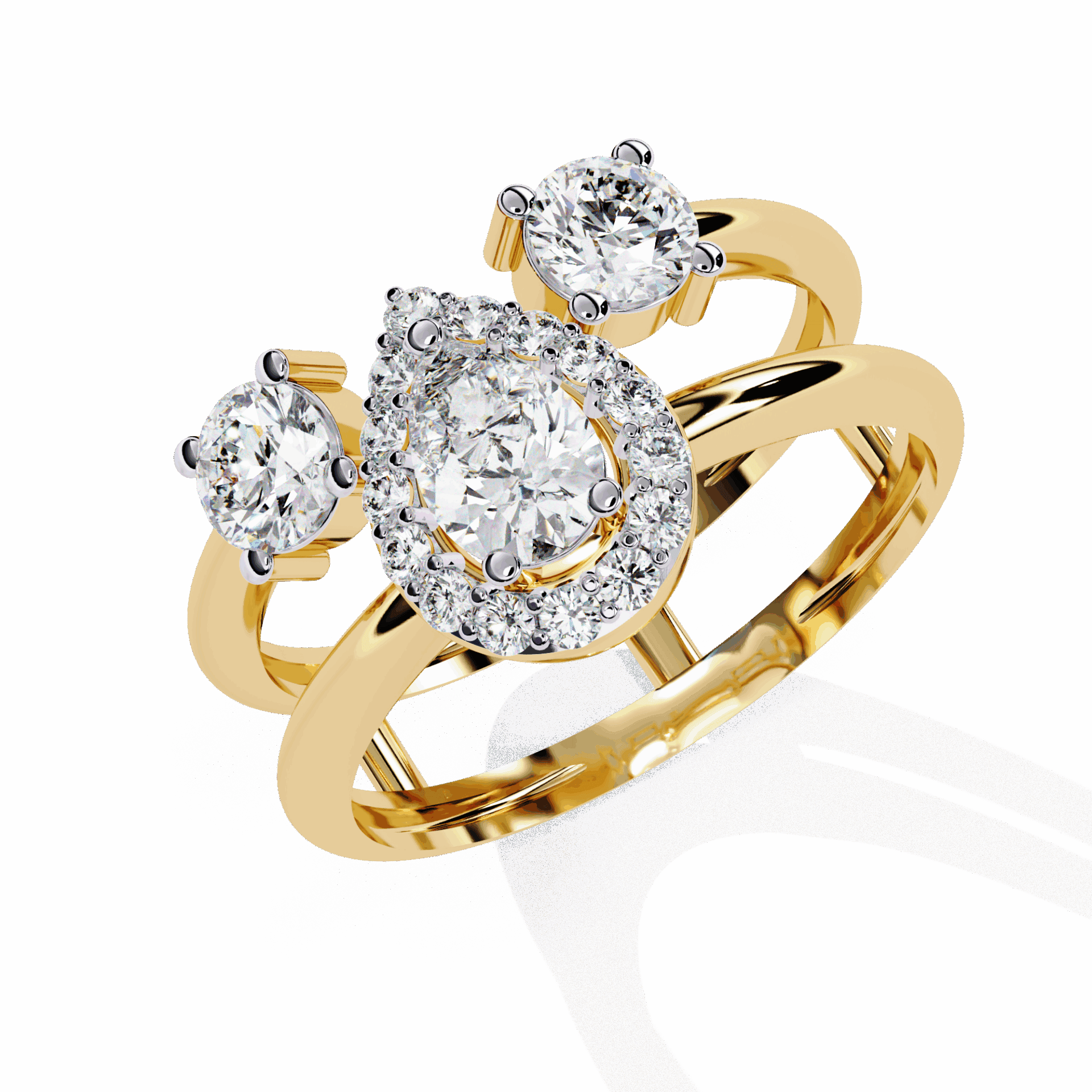 1 Carat Pear Day and Night Ring in Moissanite | House of Estara