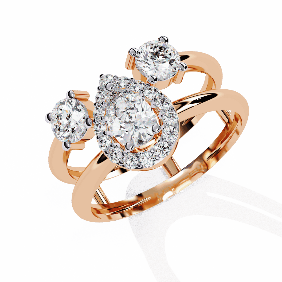 1 Carat Pear Day and Night Ring in Moissanite | House of Estara