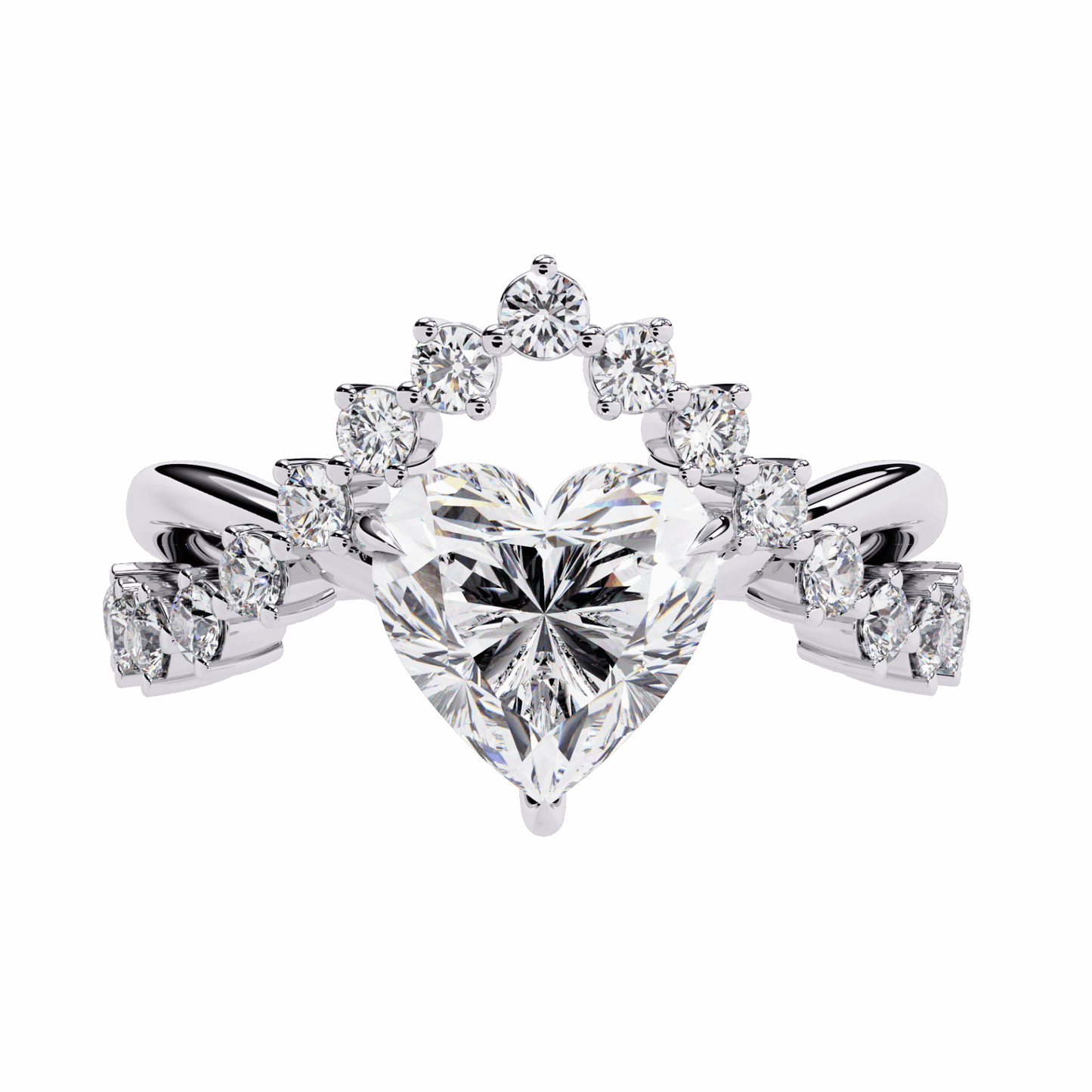 2.5 Carat Heart Signature Wear Ring in Moissanite | House of Estara