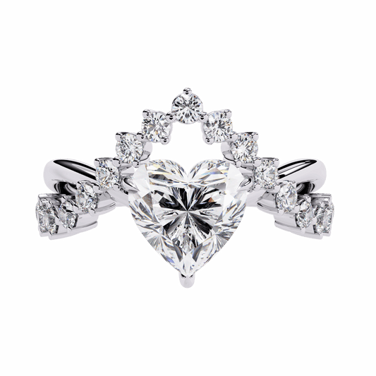 2.5 Carat Heart Signature Wear Ring in Moissanite | House of Estara