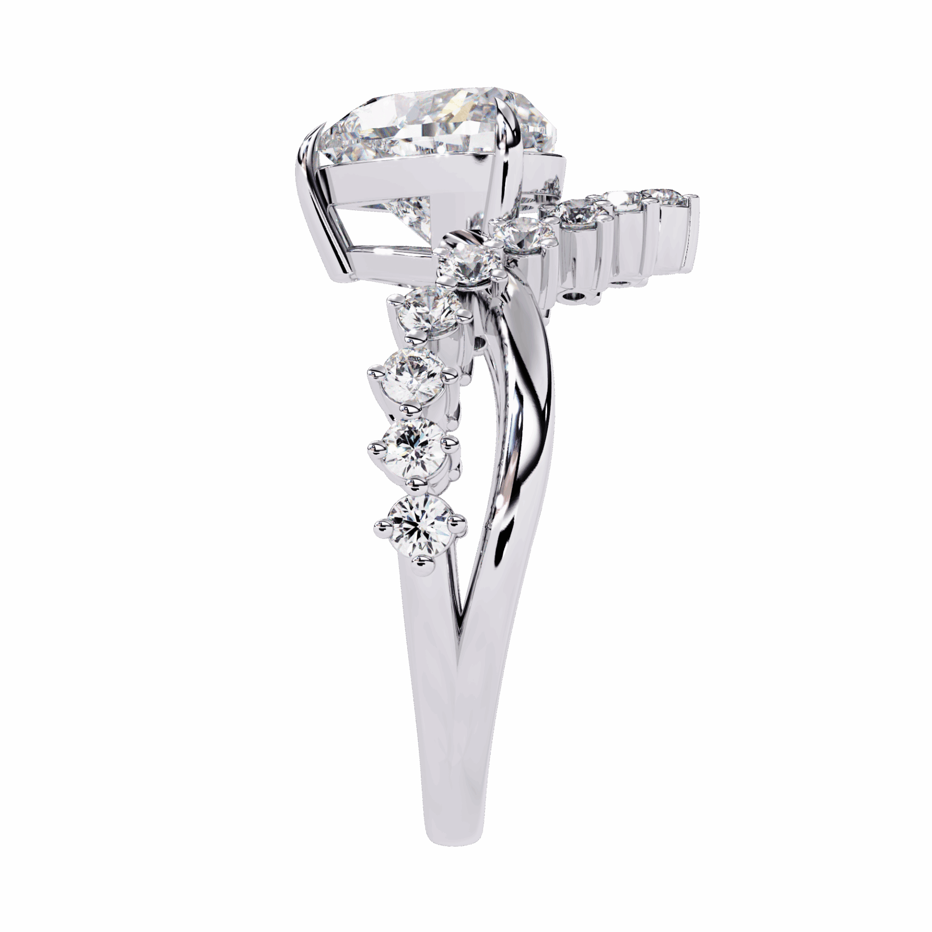 2.5 Carat Heart Signature Wear Ring in Moissanite | House of Estara