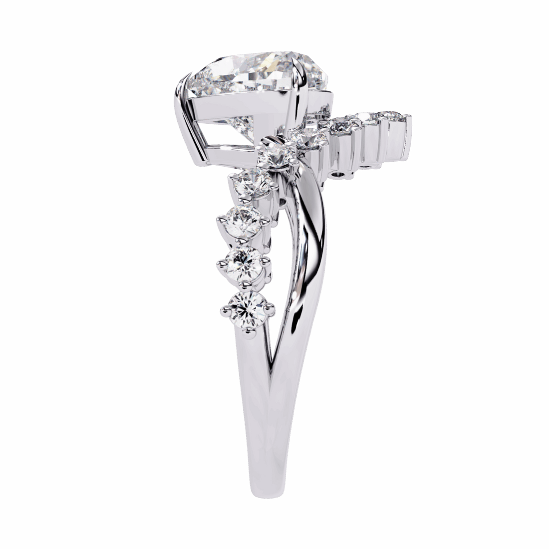 2.5 Carat Heart Signature Wear Ring in Moissanite | House of Estara