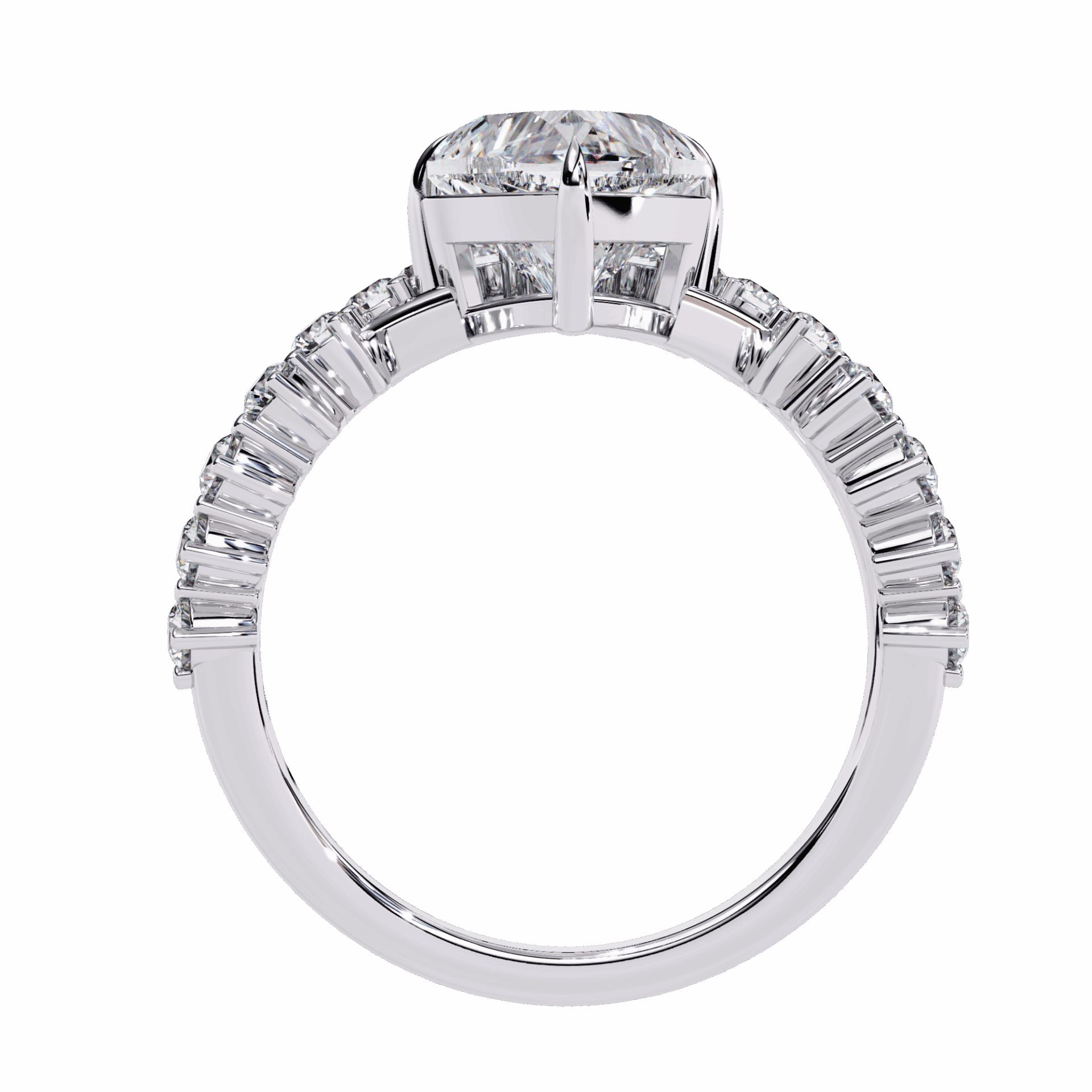 2.5 Carat Heart Signature Wear Ring in Moissanite | House of Estara