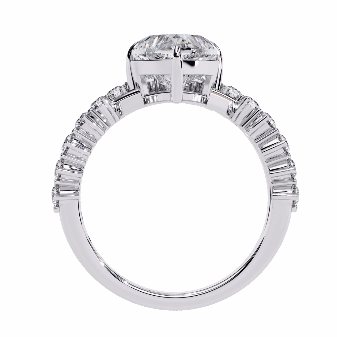 2.5 Carat Heart Signature Wear Ring in Moissanite | House of Estara