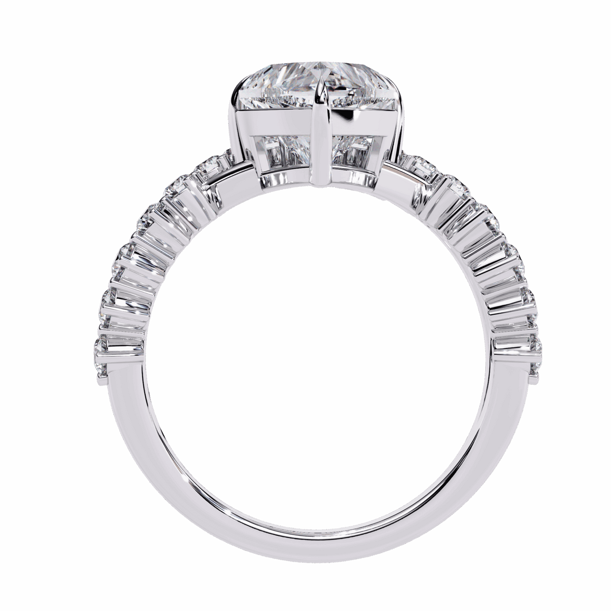 2.5 Carat Heart Signature Wear Ring in Moissanite | House of Estara