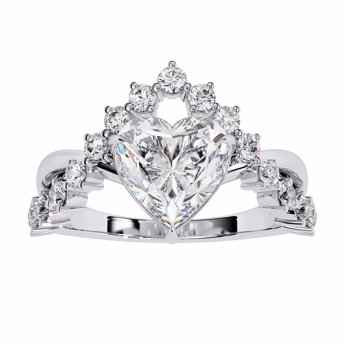 2.5 Carat Heart Signature Wear Ring in Moissanite | House of Estara