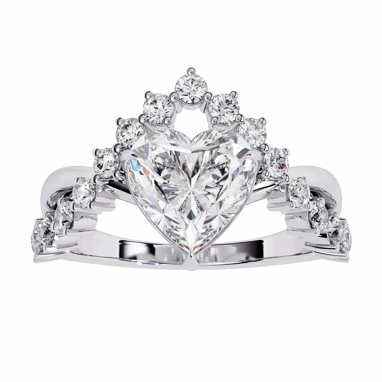 2.5 Carat Heart Signature Wear Ring in Moissanite | House of Estara