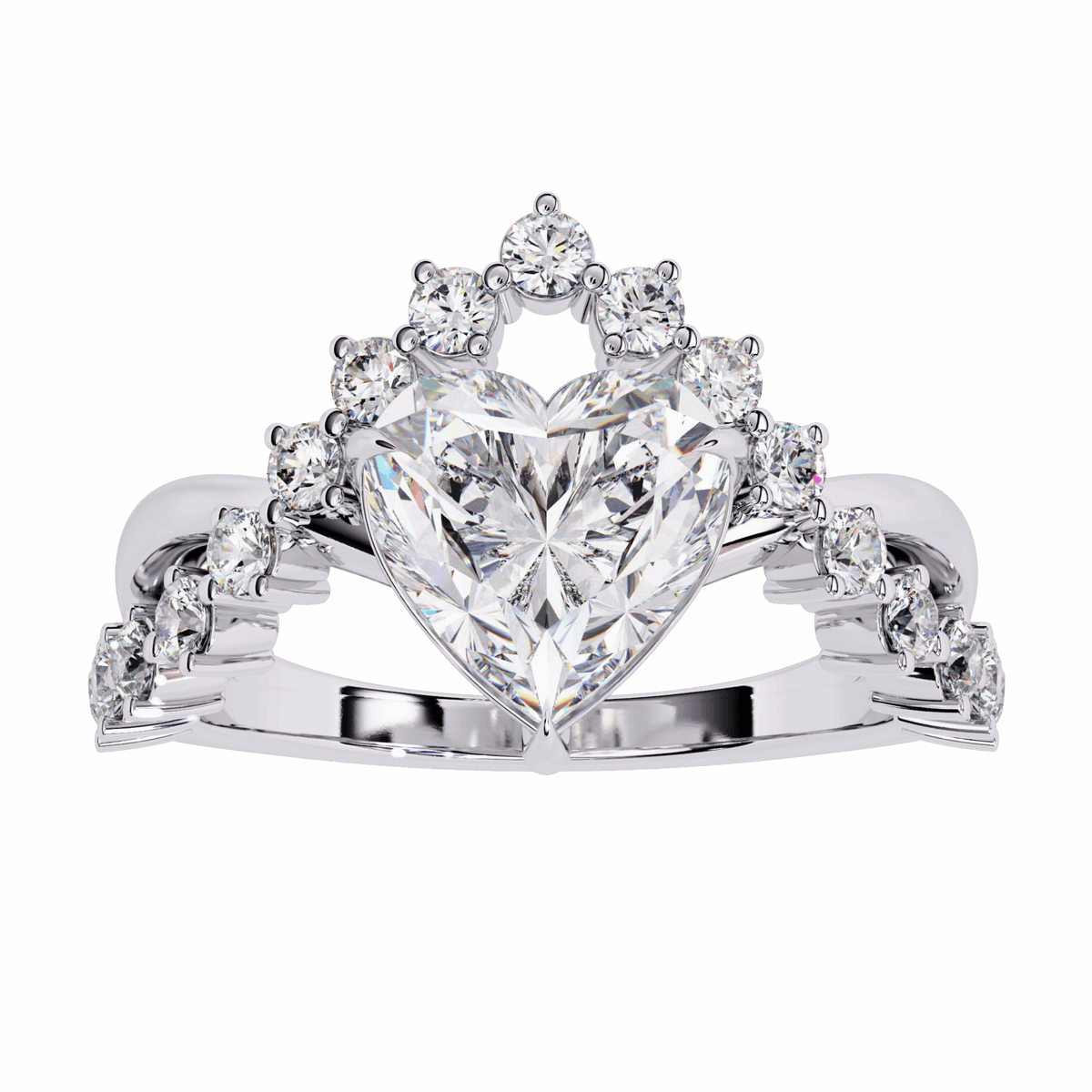 2.5 Carat Heart Signature Wear Ring in Moissanite | House of Estara