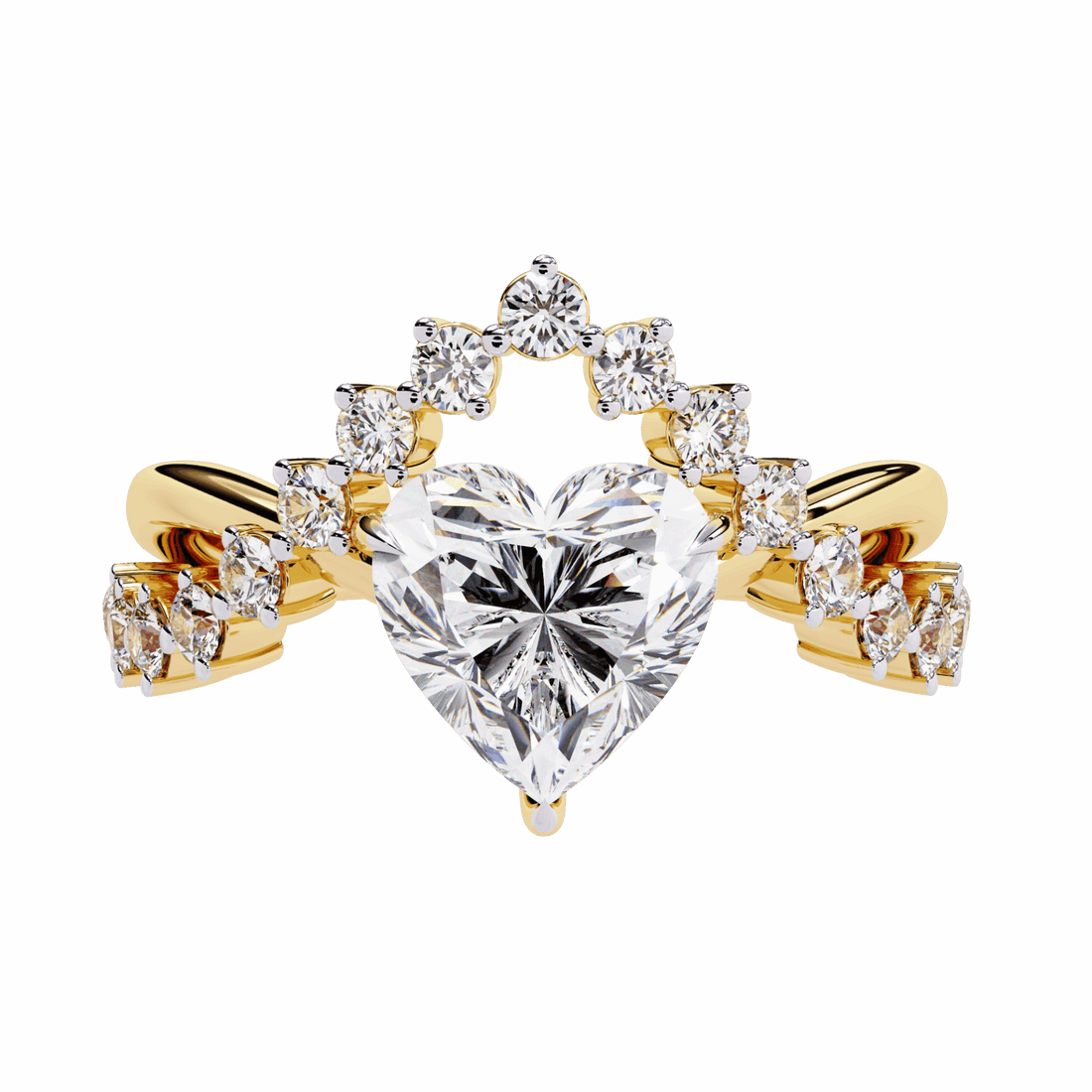 2.5 Carat Heart Signature Wear Ring in Moissanite | House of Estara