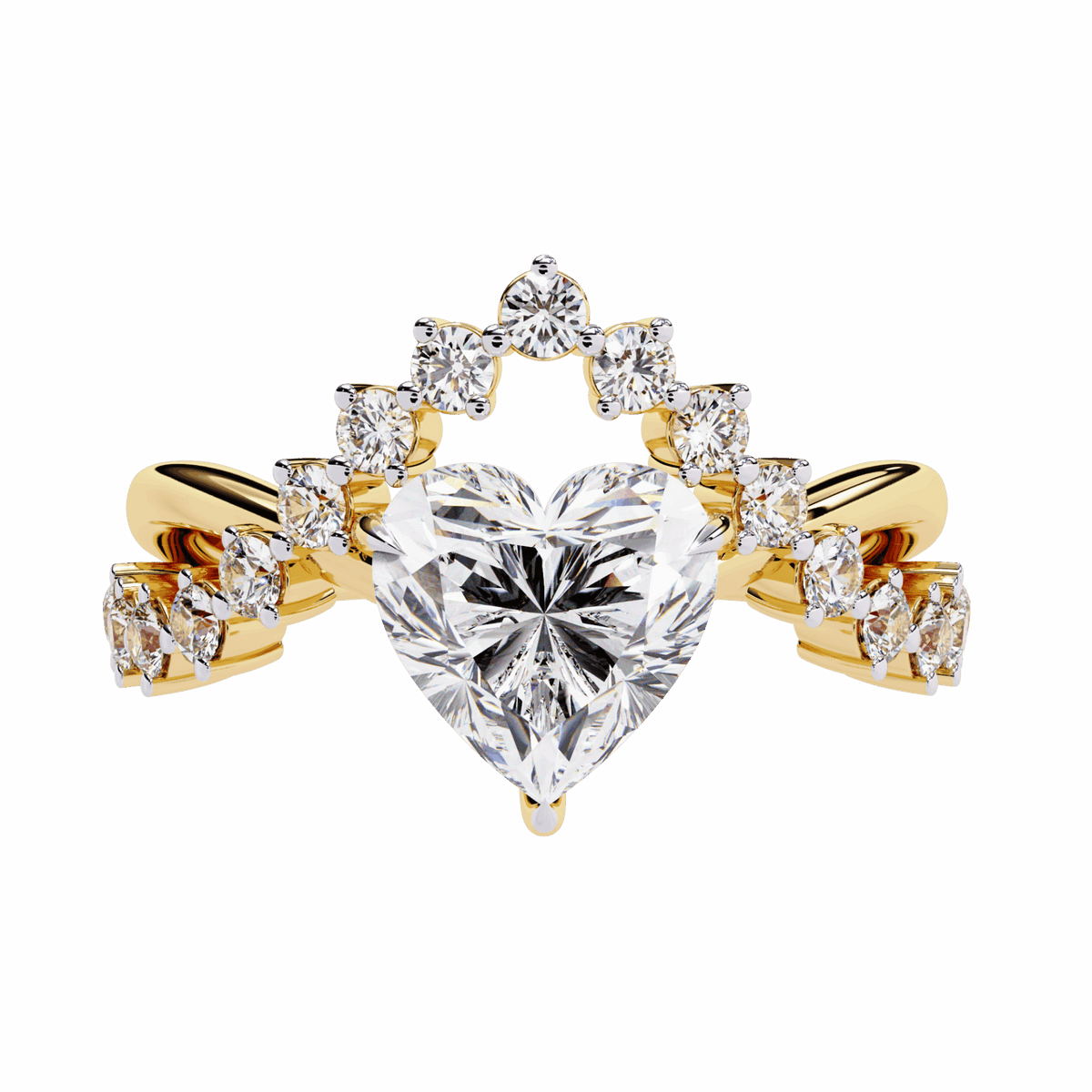 2.5 Carat Heart Signature Wear Ring in Moissanite | House of Estara