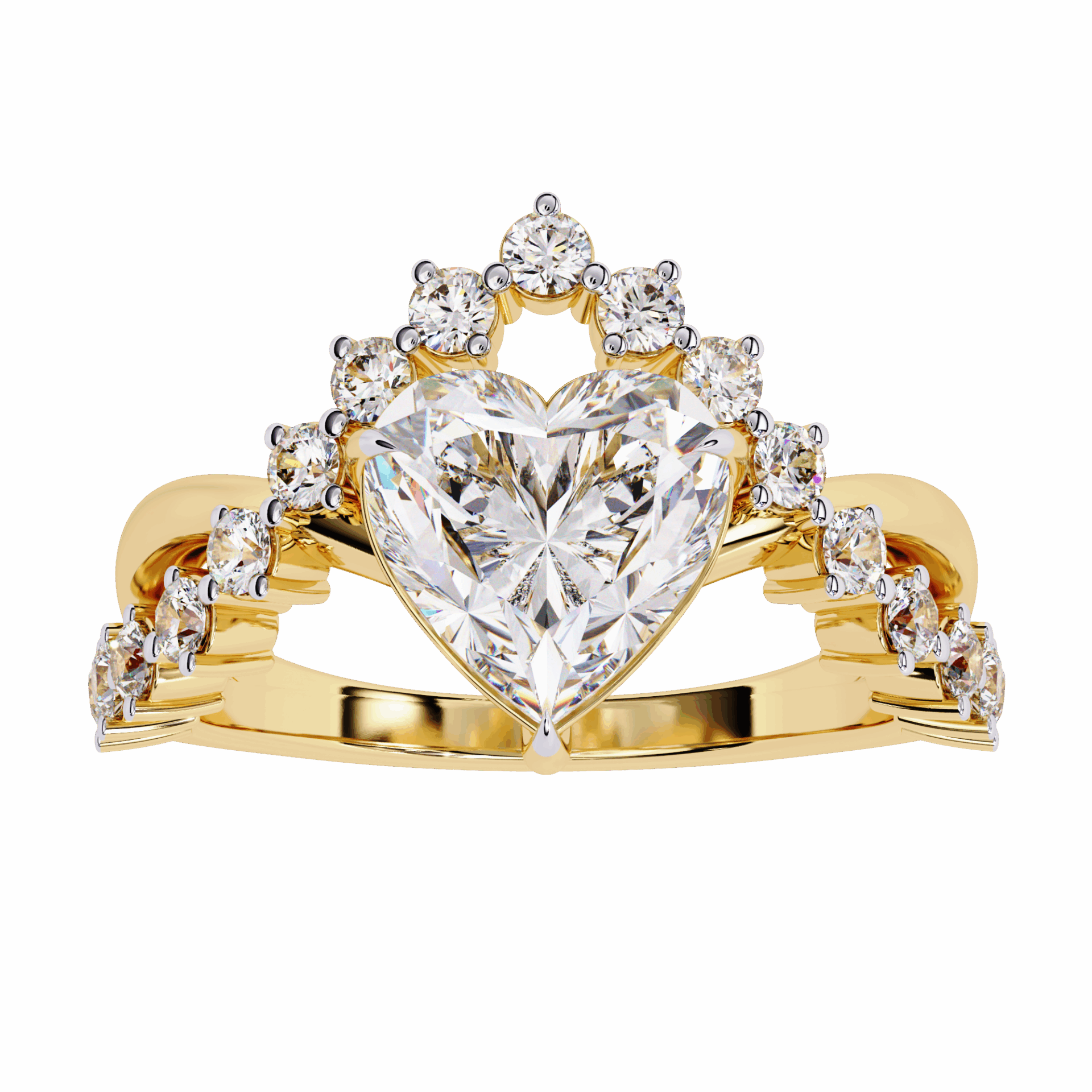 2.5 Carat Heart Signature Wear Ring in Moissanite | House of Estara