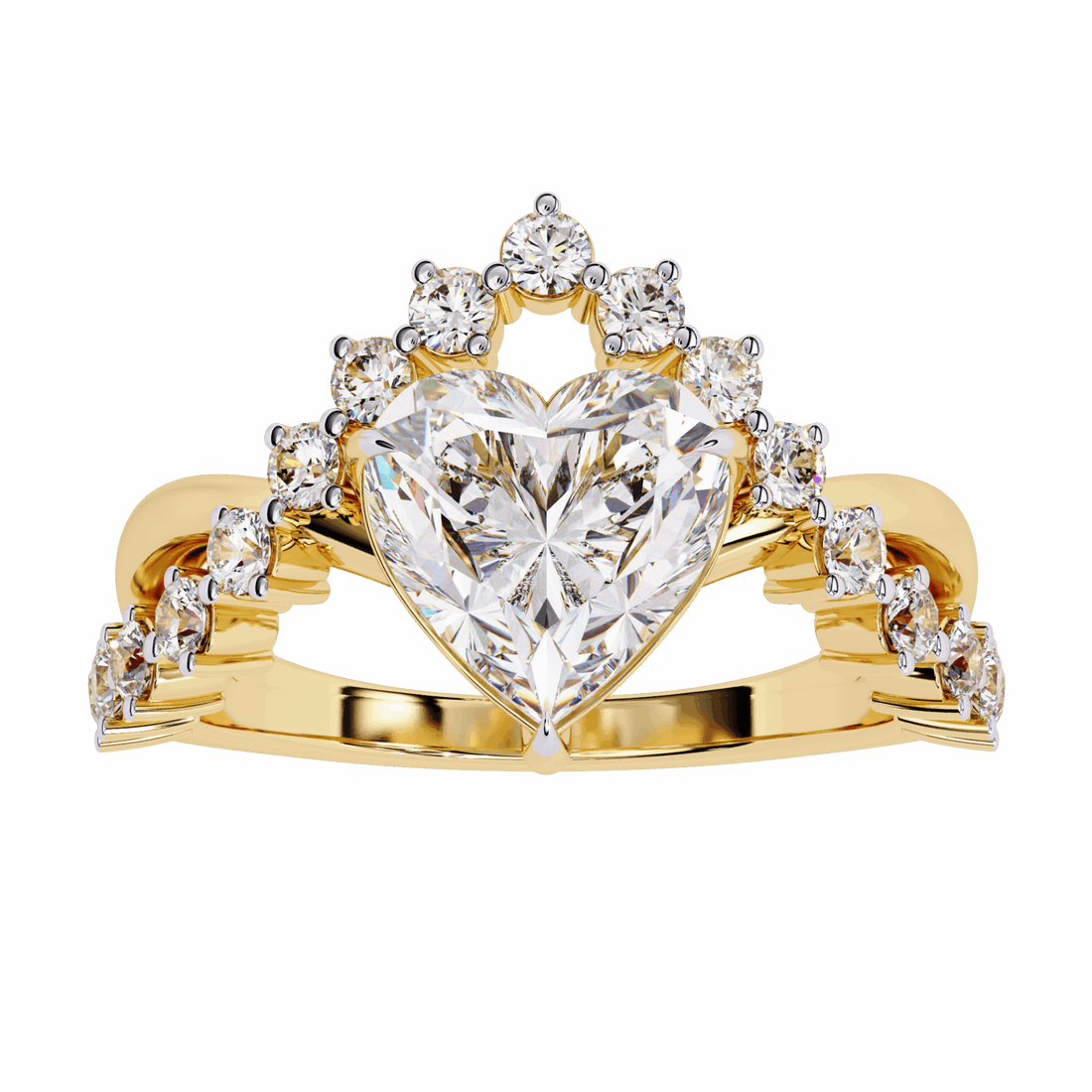 2.5 Carat Heart Signature Wear Ring in Moissanite | House of Estara