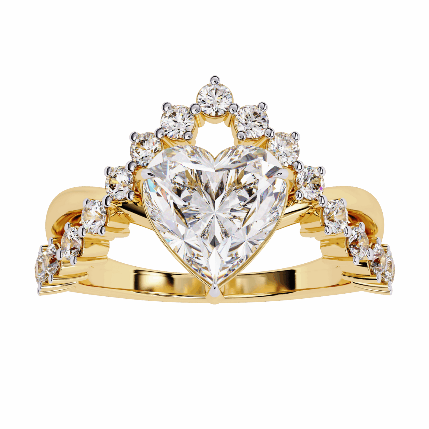 2.5 Carat Heart Signature Wear Ring in Moissanite | House of Estara