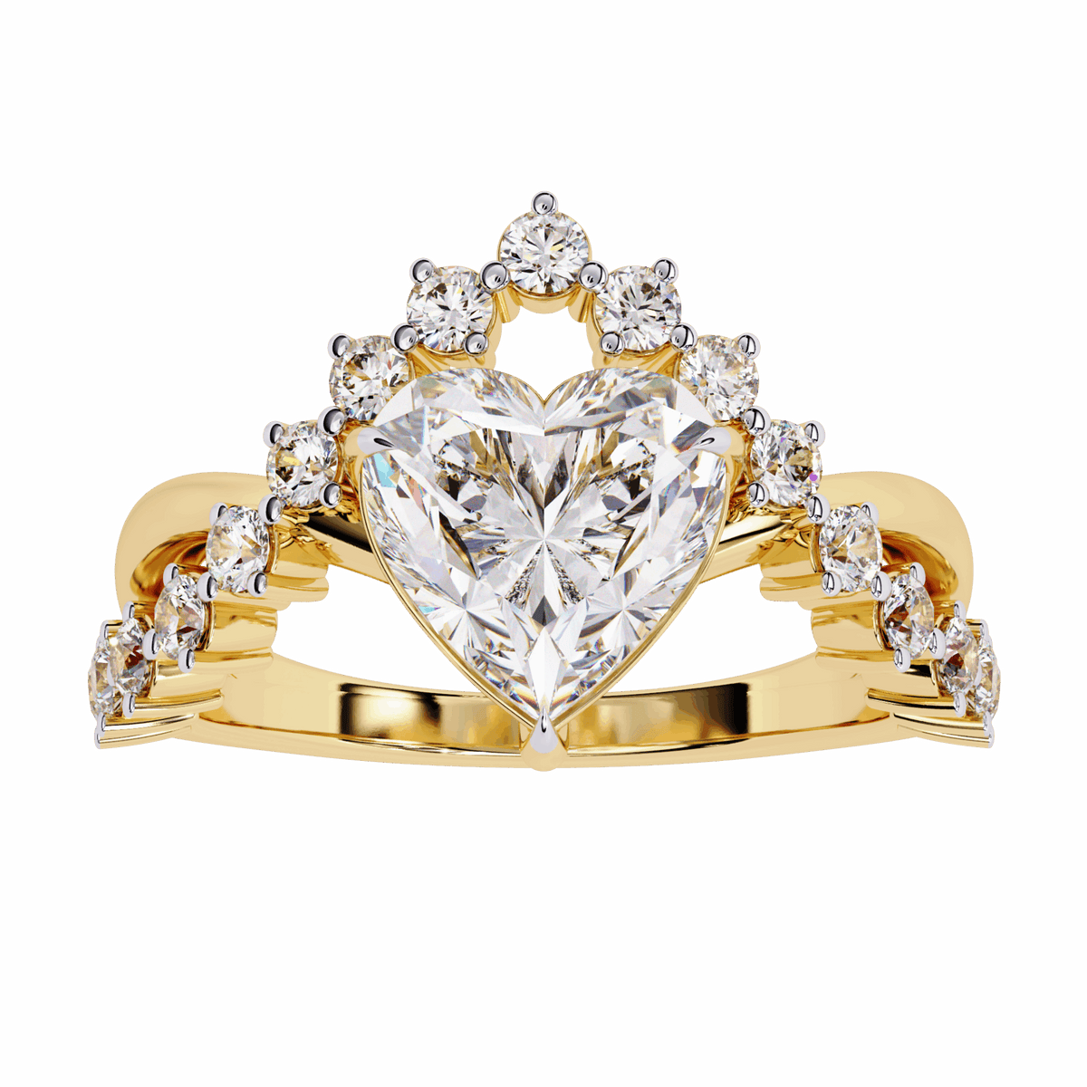 2.5 Carat Heart Signature Wear Ring in Moissanite | House of Estara