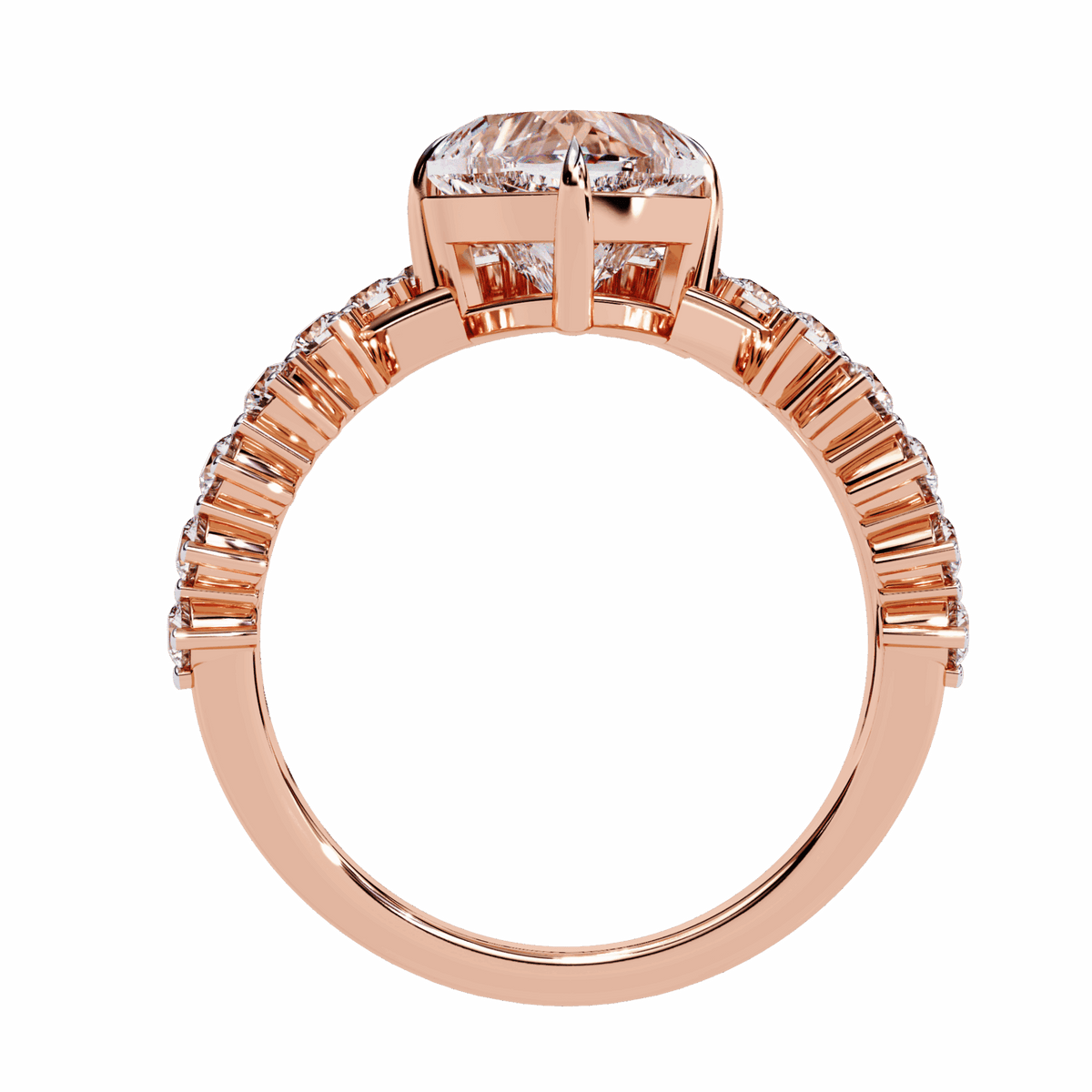 2.5 Carat Heart Signature Wear Ring in Moissanite | House of Estara