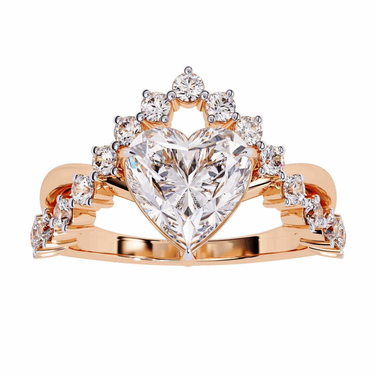 2.5 Carat Heart Signature Wear Ring in Moissanite | House of Estara
