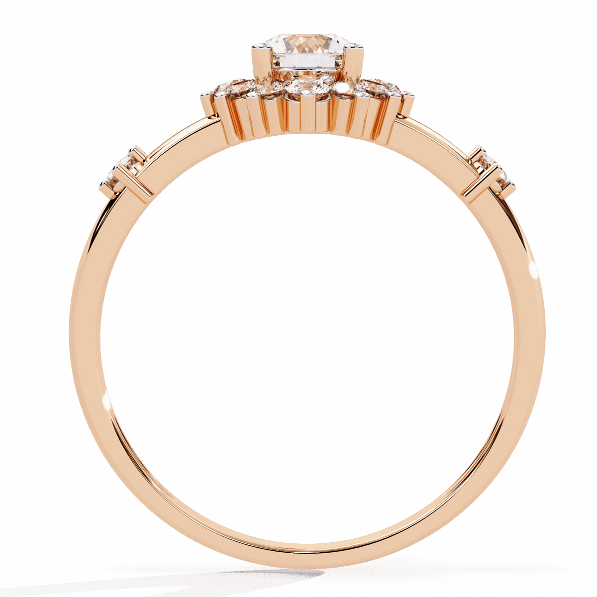 0.5 Carat Round Signature Wear Ring in Moissanite | House of Estara