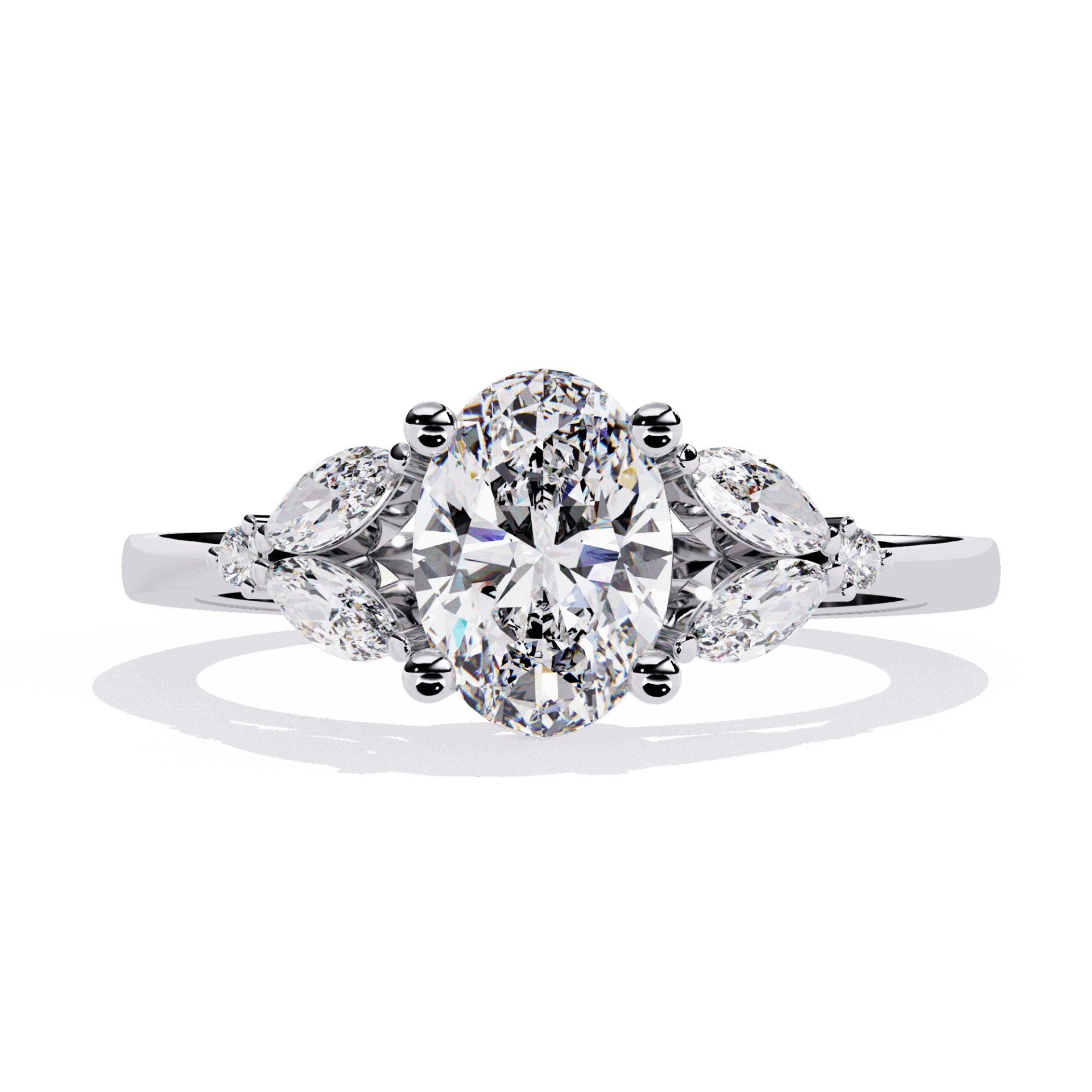 1.25 Carat Oval Minimal Statement Ring in Moissanite | House of Estara