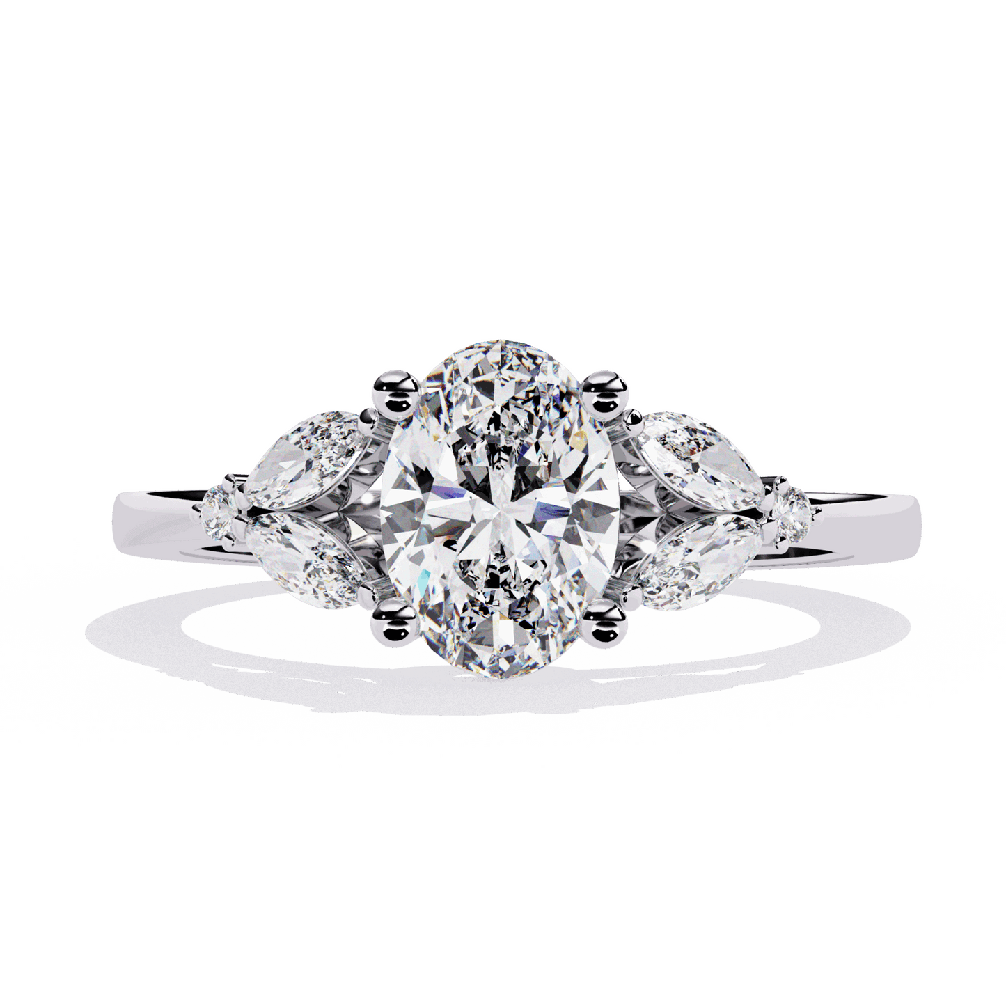 1.25 Carat Oval Minimal Statement Ring in Moissanite | House of Estara