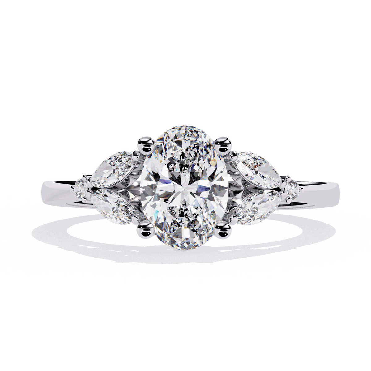 1.25 Carat Oval Minimal Statement Ring in Moissanite | House of Estara