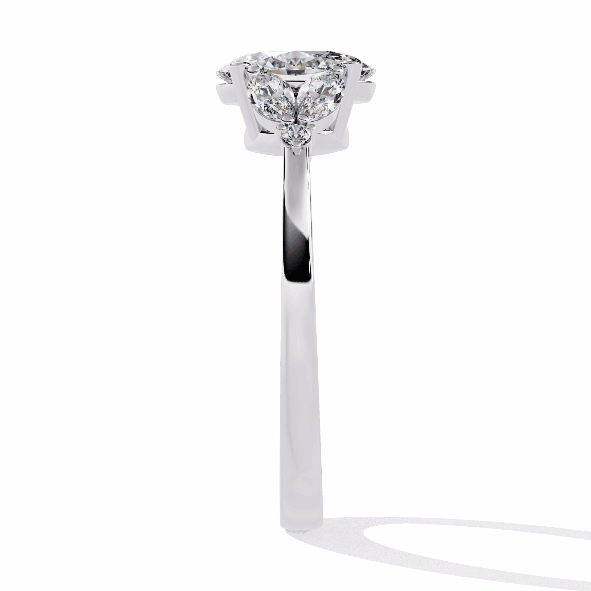 1.25 Carat Oval Minimal Statement Ring in Moissanite | House of Estara