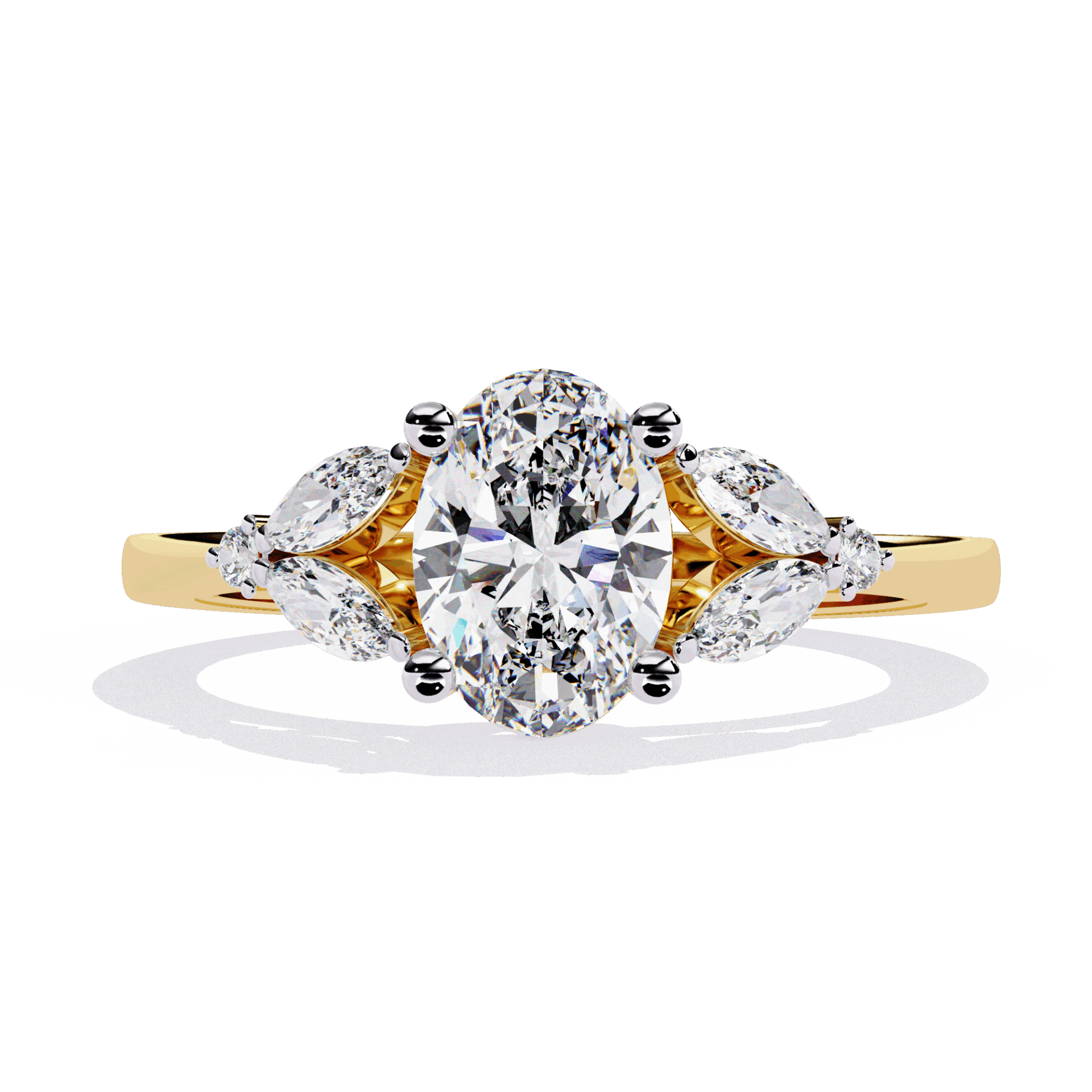 1.25 Carat Oval Minimal Statement Ring in Moissanite | House of Estara