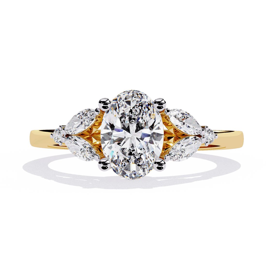 1.25 Carat Oval Minimal Statement Ring in Moissanite | House of Estara