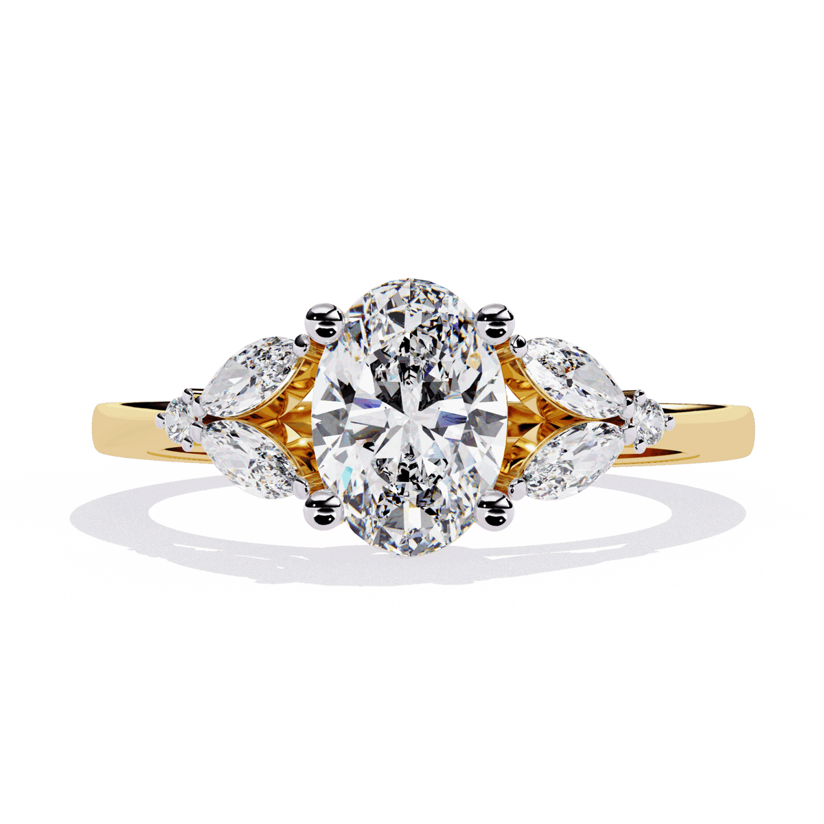 1.25 Carat Oval Minimal Statement Ring in Moissanite | House of Estara